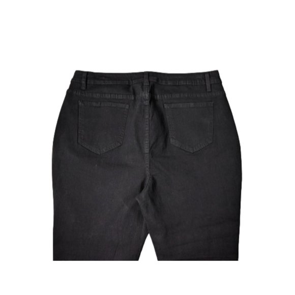 Ashley Stewart Embellished Distressed Black Skinny Jeans 16 - Picture 6 of 7